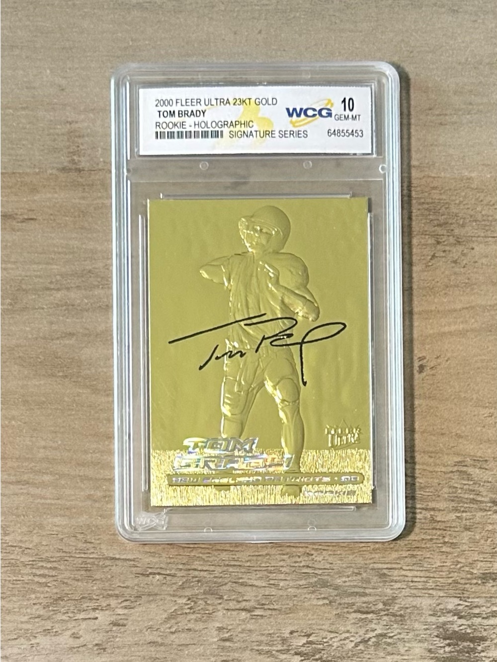 Tom Brady Rookie 2000 Fleer 23 KT Gold Refractor Signature Series Gem Mint 10